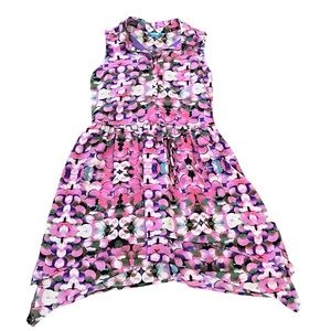 L’AMOUR NANETTE LAPORE dress floral size small pink purple lined sleeveless